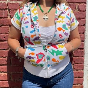 Y2K short sleeved sweater 💅🏽